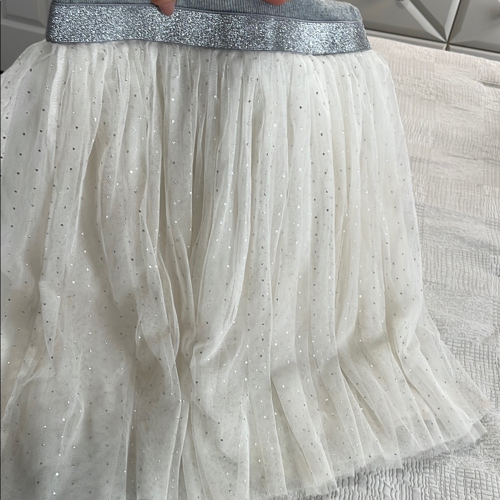 Girls 👗 GAP Gray and White Fit and Flare Dress Sleeveless Scoop Neck, size 10 - Picture 7 of 7